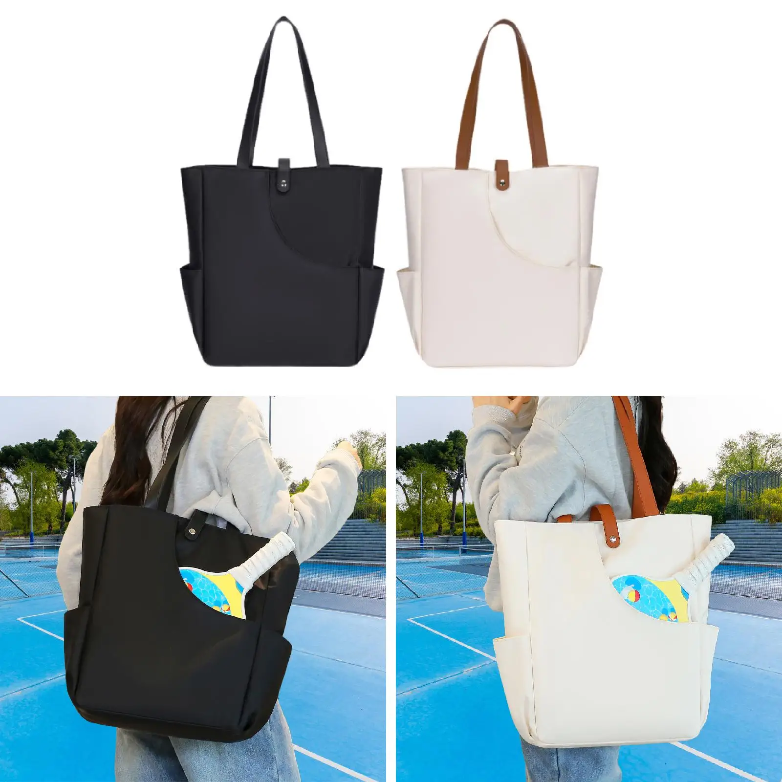 

Pickleball Bag Pickleball Tote Bag Outdoor Sports Professional Waterproof Large Racquet Carrying Handbag with Paddle Pocket