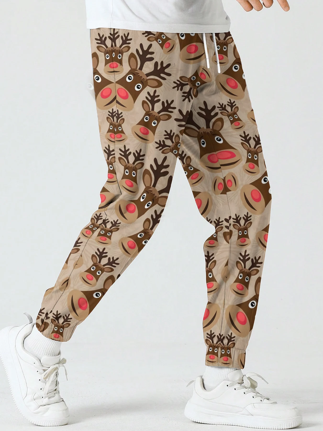 Pantalones de chándal con estampado navideño HOHOHO para hombre y mujer, ropa de calle informal, pantalones de Jogging al aire libre, otoño