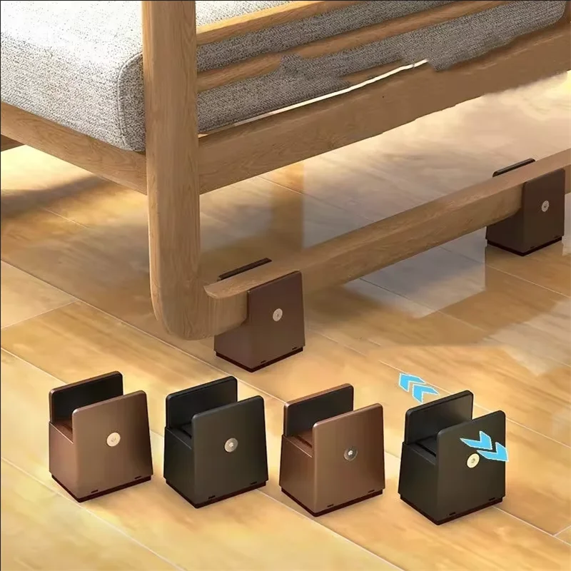 4-ピース-ロット家具脚高さ増加フットパッドソファ脚高さ保護パッドティーテーブルダイニングチェア高さ増加プロテ