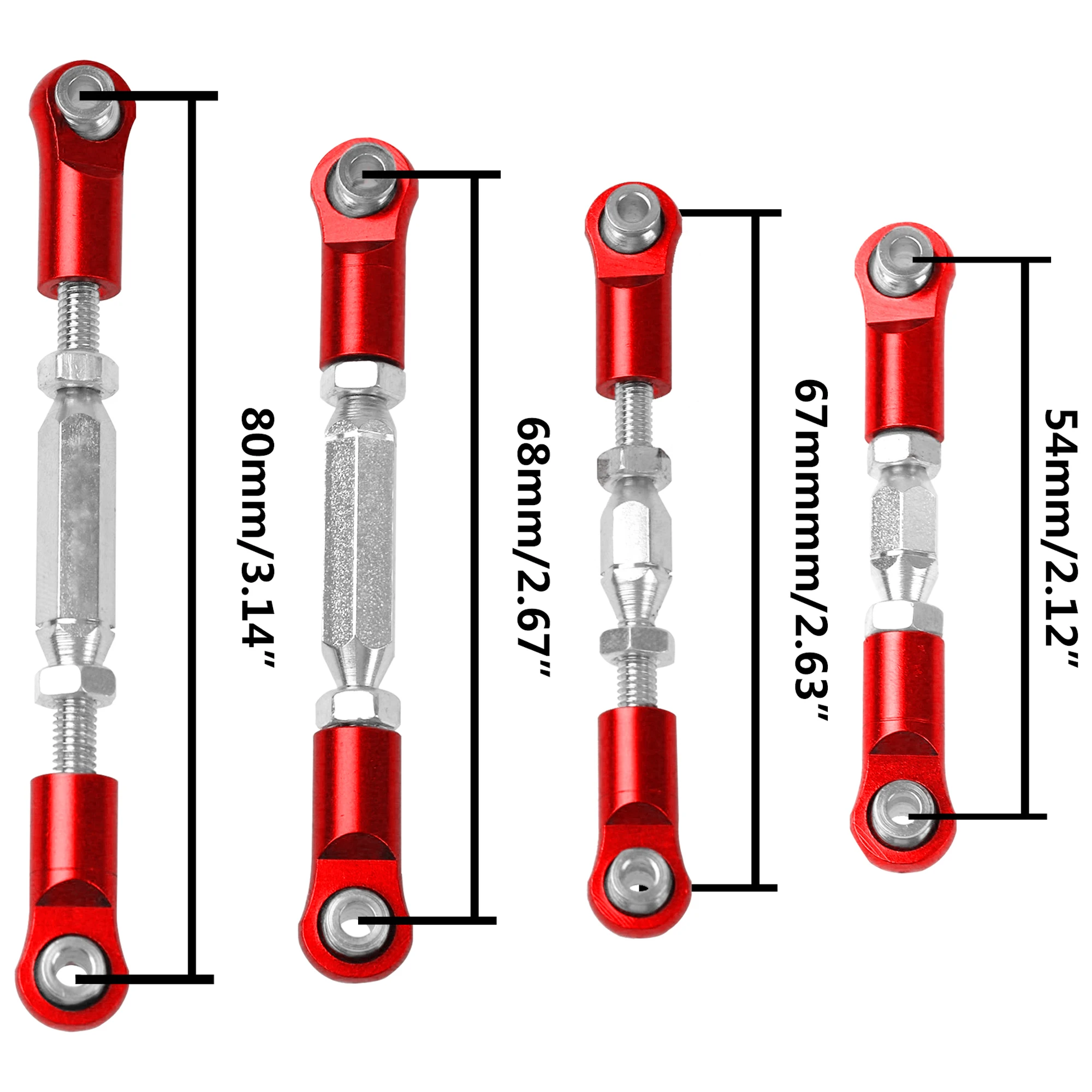 Metalowe śruba rzymska, drążki kierownicze, łączniki kierownicy, drążki kierownicze, drążki ciągnące do Arrma Granite 4X4 Senton 4X4 Mega550 1/10 RC Car