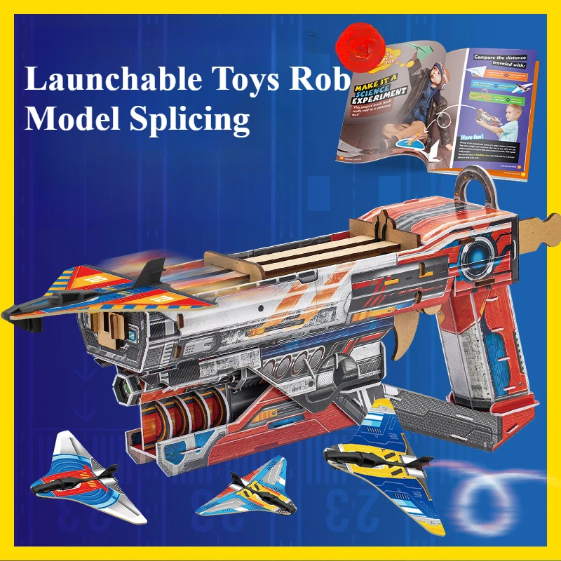 

3d Three-dimensional Jigsaw Puzzle Airplane Launcher Science Toys for Children Male Birthday Gift Children's Hands