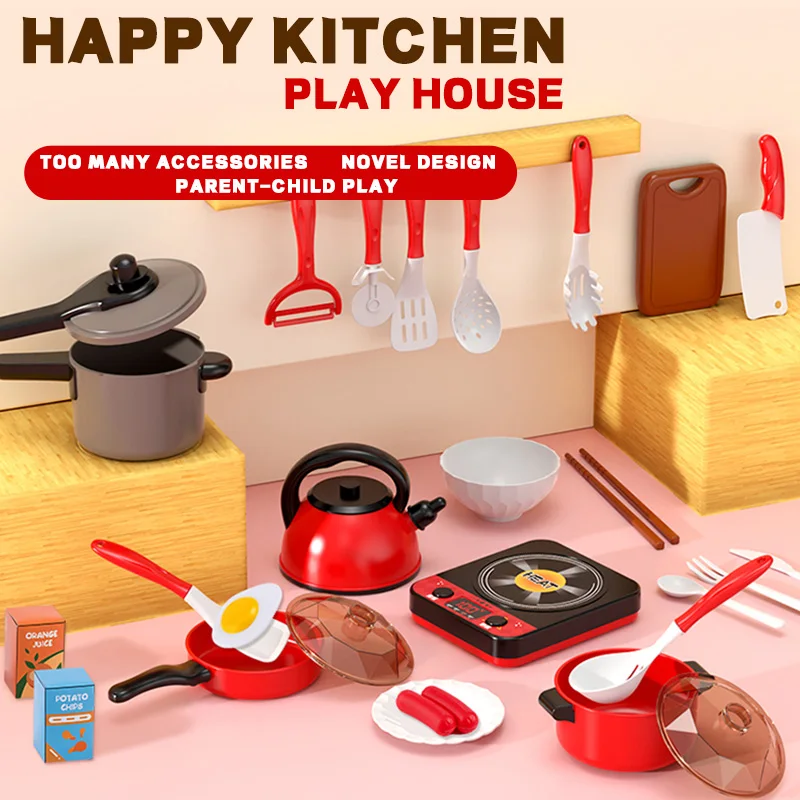 Kinderheim Küche Spielzeug Sicherheit Kinder Puzzle Simulation Set Induktionsherd Kochen Mädchen und Kinder Kochen Reis