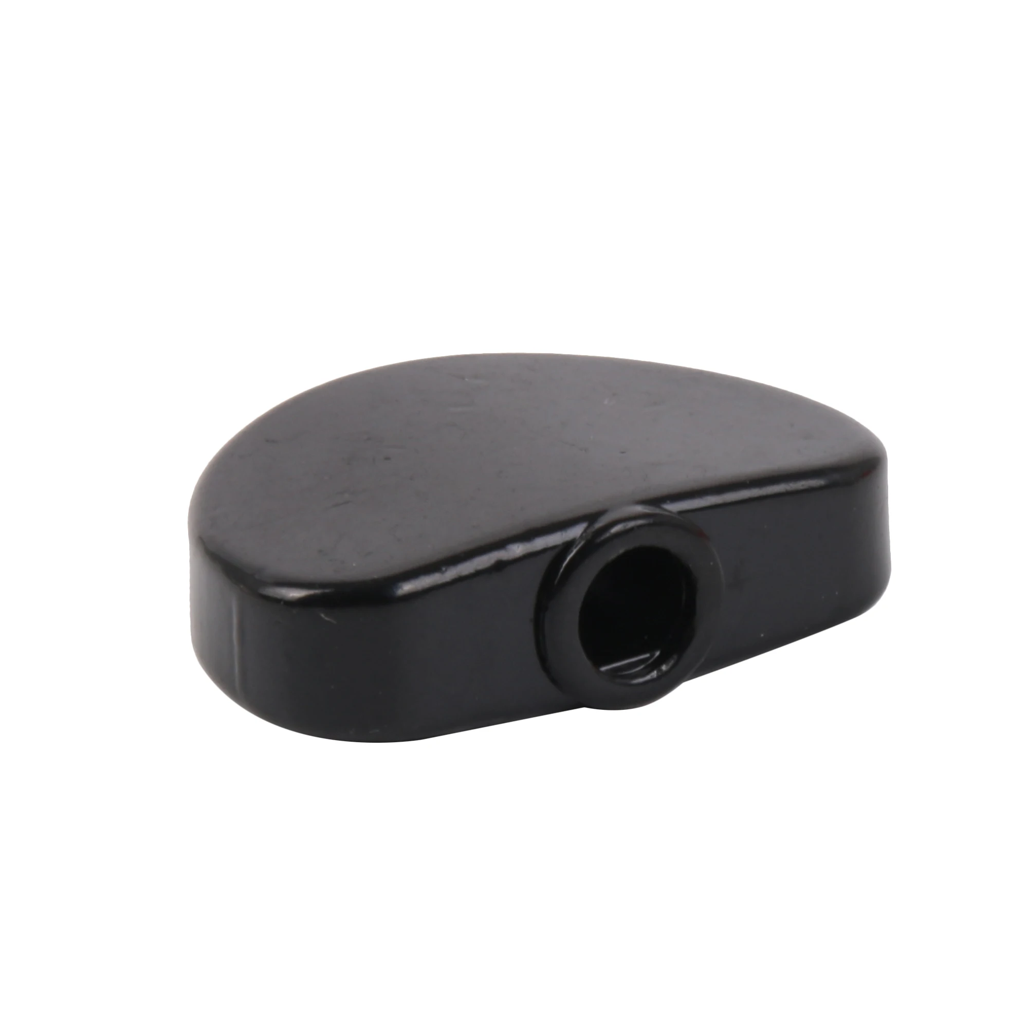 6 Pcs Oval Black Guitar Machine Heads Tuning Peg Buttons 0.16" Hole Dia image 3