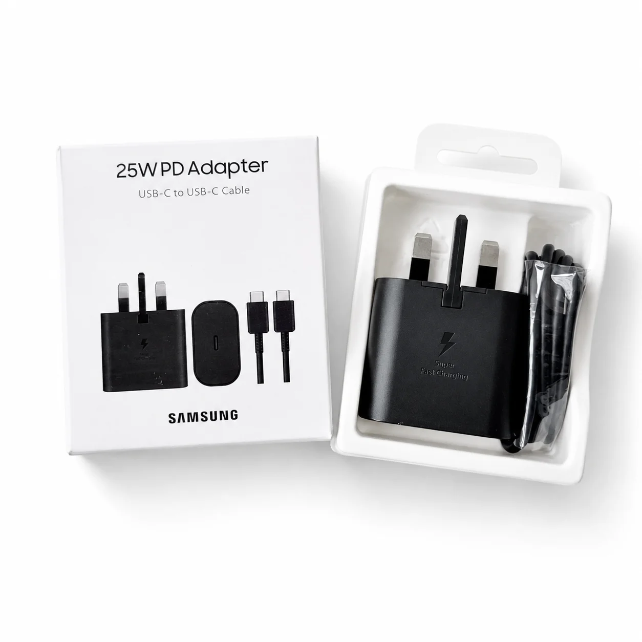 Original Samsung 25W Charger Super Fast Charge Type-C EU Adapter For Galaxy S23 S22 Plus S21 S20 FE Note 20 10+ A54 A34 5G Phon