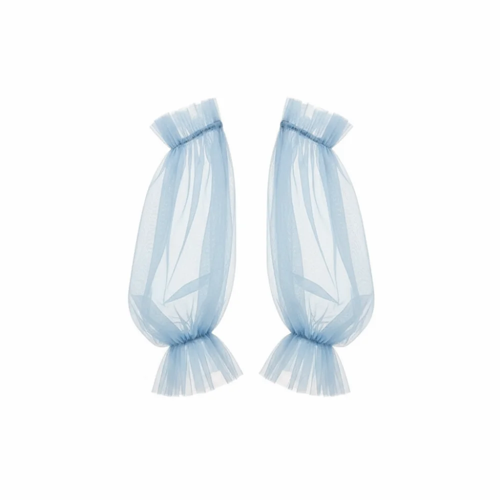 Fashion Elastic Cuff Bride Wedding Gloves Wedding Dress Soft Gauze Detachable Tulle Solid Color Dress Removable Sleeve Party