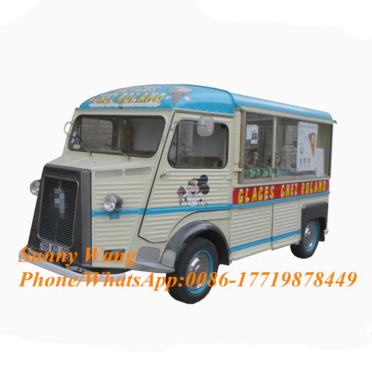 Chariot de nourriture de cuisine mobile, camion de nourriture Hotdog, camion de nourriture de barbecue, camion de crème glacée mobile, remorque de nourriture de pansement, vente en gros