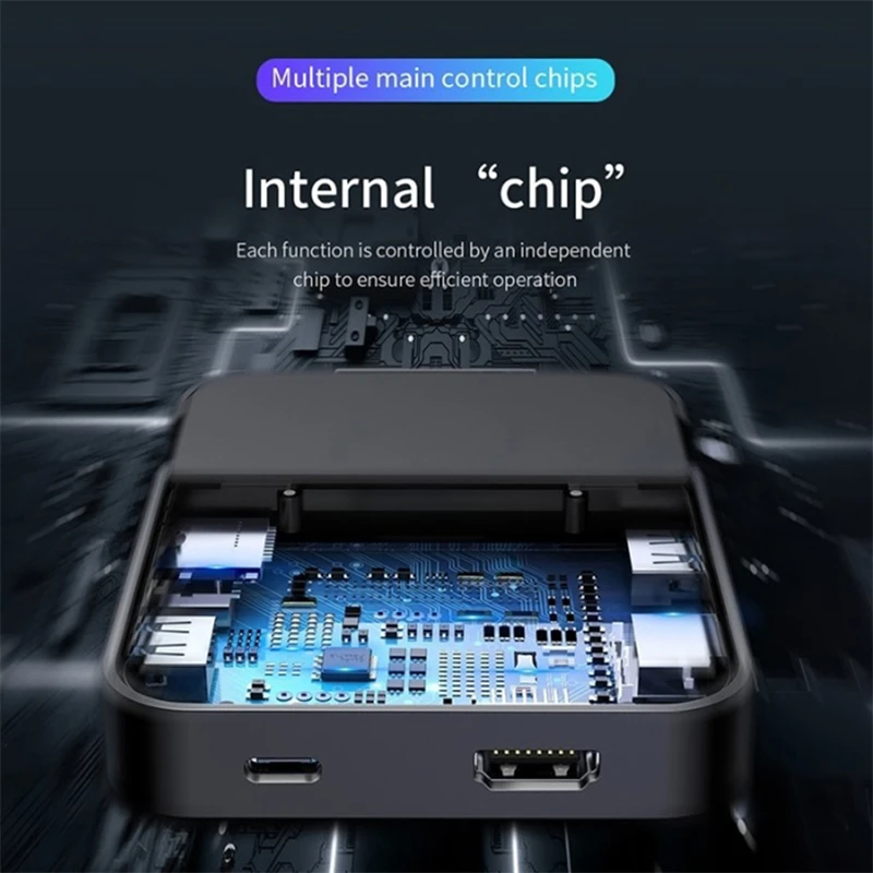 8 In 1 Type C Hub Docking Station Phone Stand Dex Pad Station Usb C for Hdmi-Compatible Dock Power Charger Kit for for Xiaomi