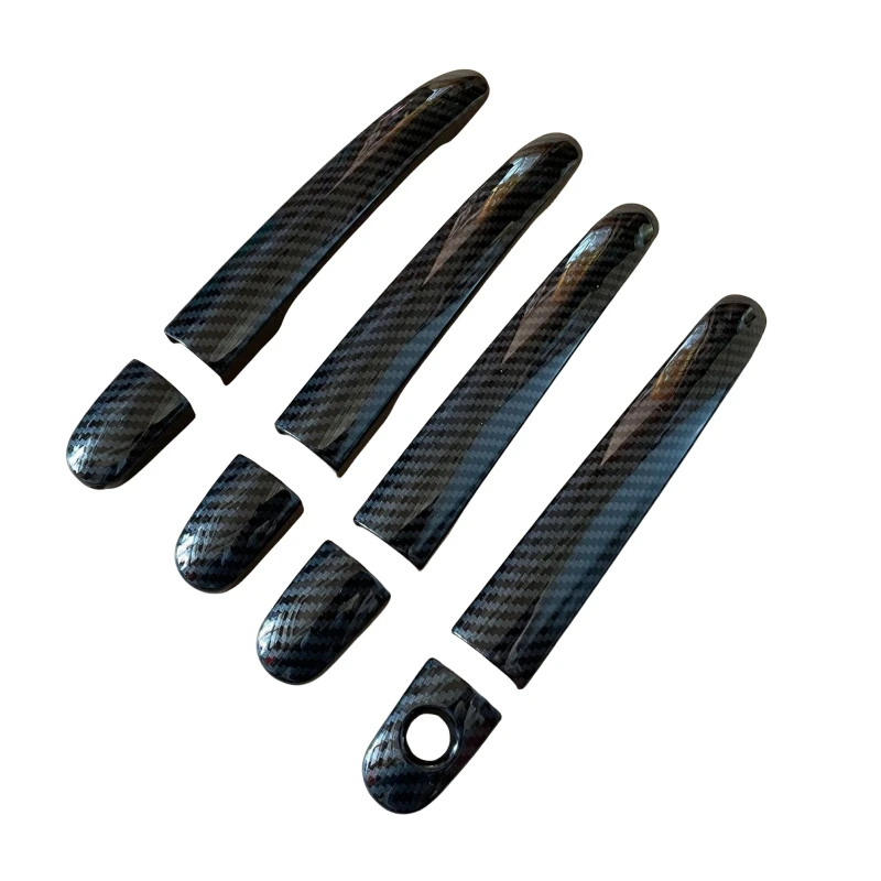 For Chevrolet Lacetti Optra Daewoo Nubira Suzuki Forenza Holden Viva Carbon Fiber Chrome Car Door Handle Covers Styling Stickers