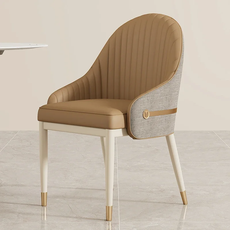 Luxury Nordic Dining Chairs Accent Designer Salon Banquet Office Modern Chair Leather Vanity Patio Cadeira Home Furniture GS50DC