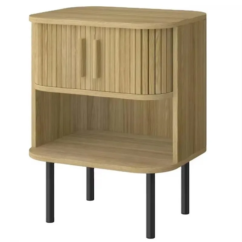 Natural Modern Wooden Roller Shutter Sideboard Cabinet Home Storage Furniture Decoration