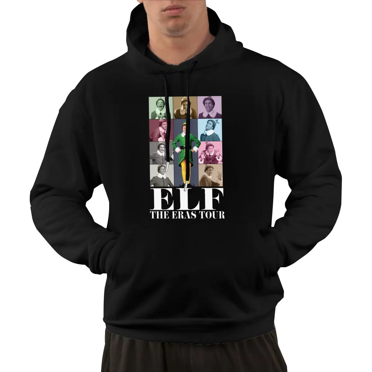 Buddys Elf Christmas The Eras Tour Essential Men's Hoodie Applicable to Spring and winter festivals Men's hoodie