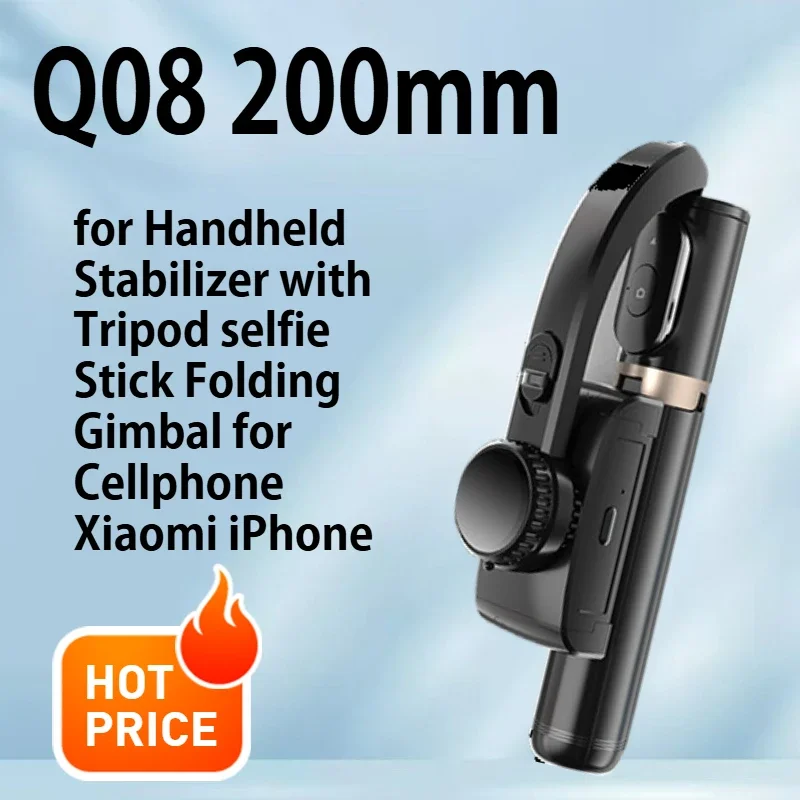 

Q08 Mini selfie stick, anti shake, extendable tripod, handheld gimbal stabilizer, Bluetooth camera tool, phone holder