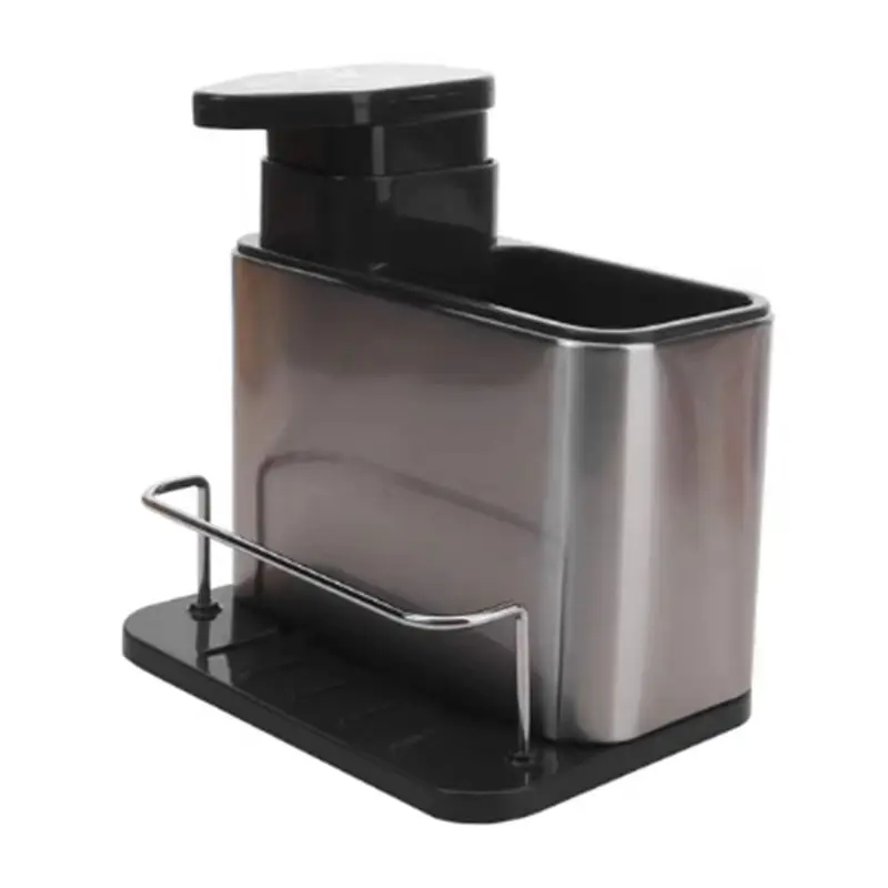 

ABGG-3In1 Kitchen Soap Dispenser Sponge Holder Dish Soap Dispenser Stainless Steel Sink Organizer Tray Rustproof Drainer Rack