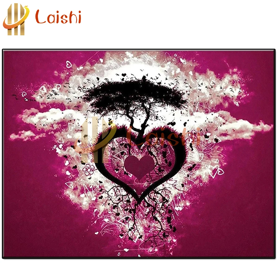 

5d diamond painting Love tree diy full square drill diamond embroidery round diamond mosaic view rhinestone painting home art