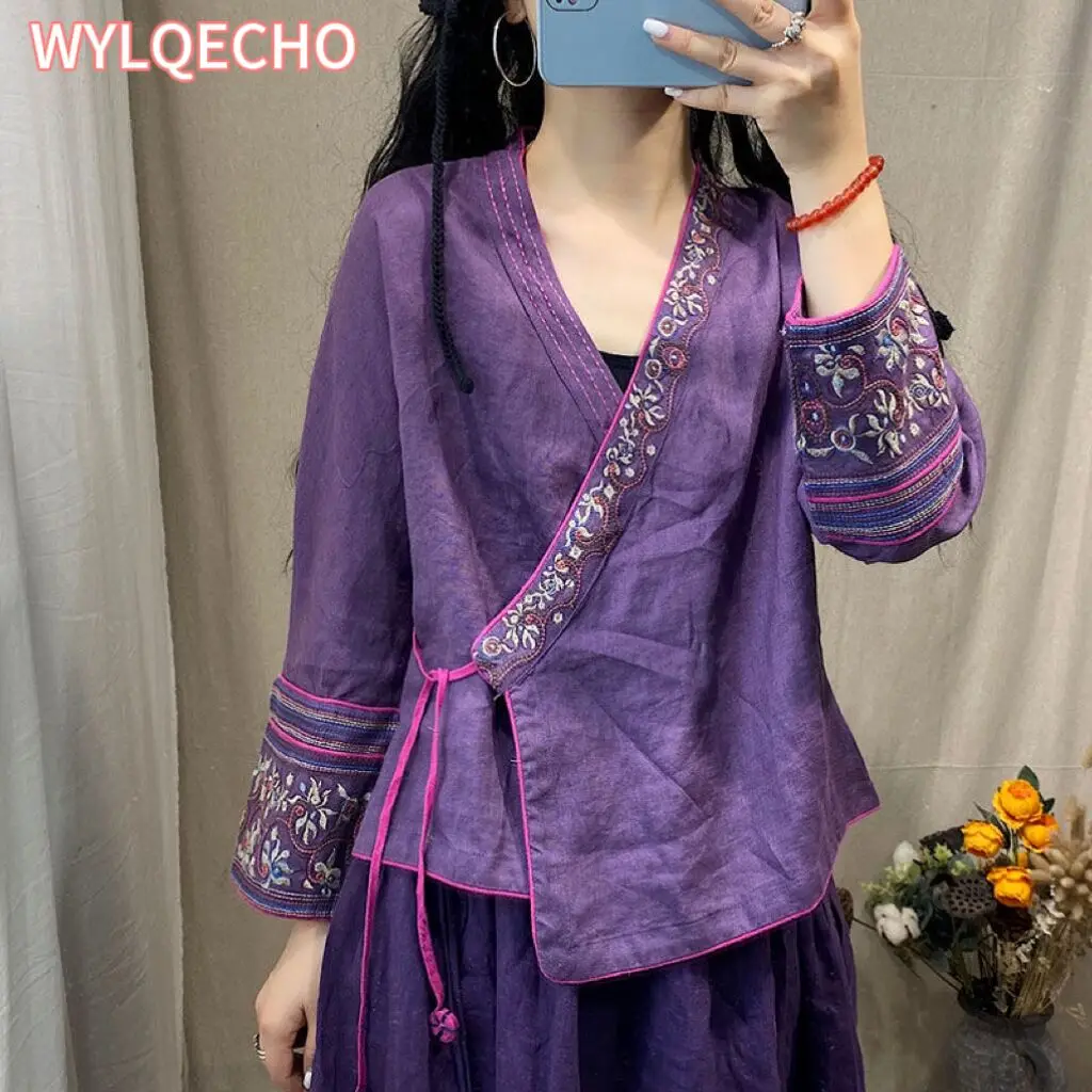 

Fashion Vintage Women Cheongsam Tops Coat Traditional Chinese Style Retro Elegant Qipao Robe Gown Shirt Blouse Oriental Clothing