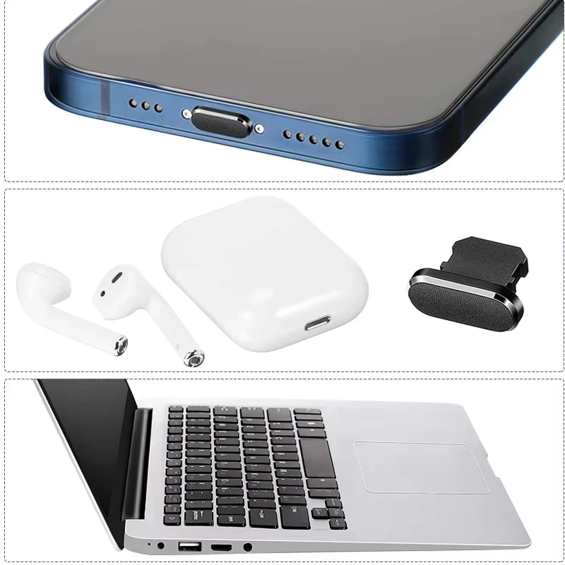 Mobile Phone Charging Port Dust Plug for iPad iPhone 15 for Shower Port Cleaner Kit Computer Keyboard Cleaner Tool Cleaner Brush image 3