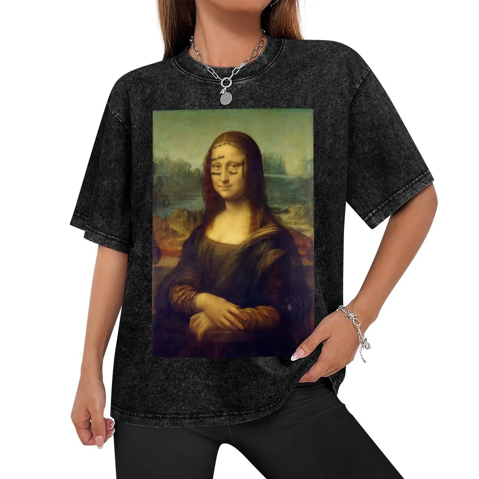 Mona Malone Lisa T-Shirt anime tshirt plus sizes street wear workout shirts for men