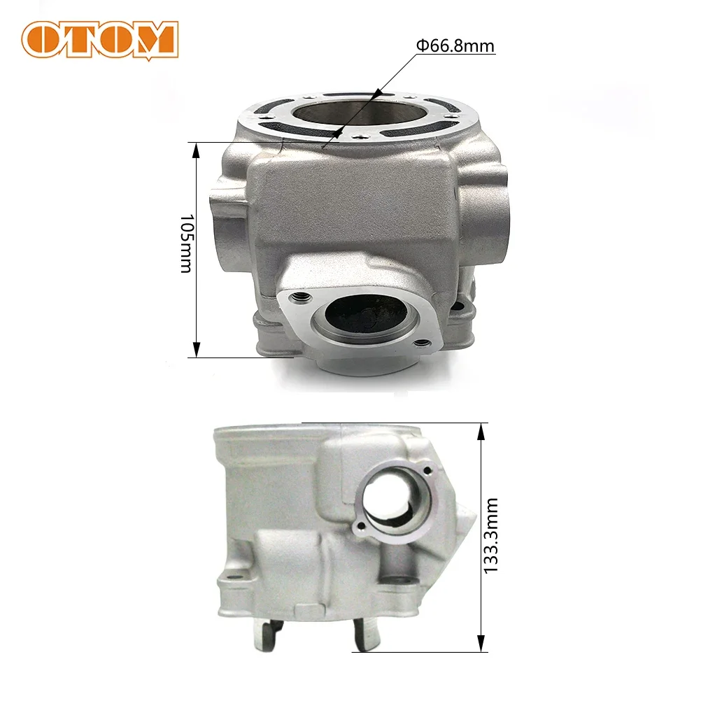 Motocross Air Cylinder Block Motorcycle Engine Parts Standard Bore 66.8mm Cylinder Head For Yamaha DT230 Loncin MT250 KEWS K16