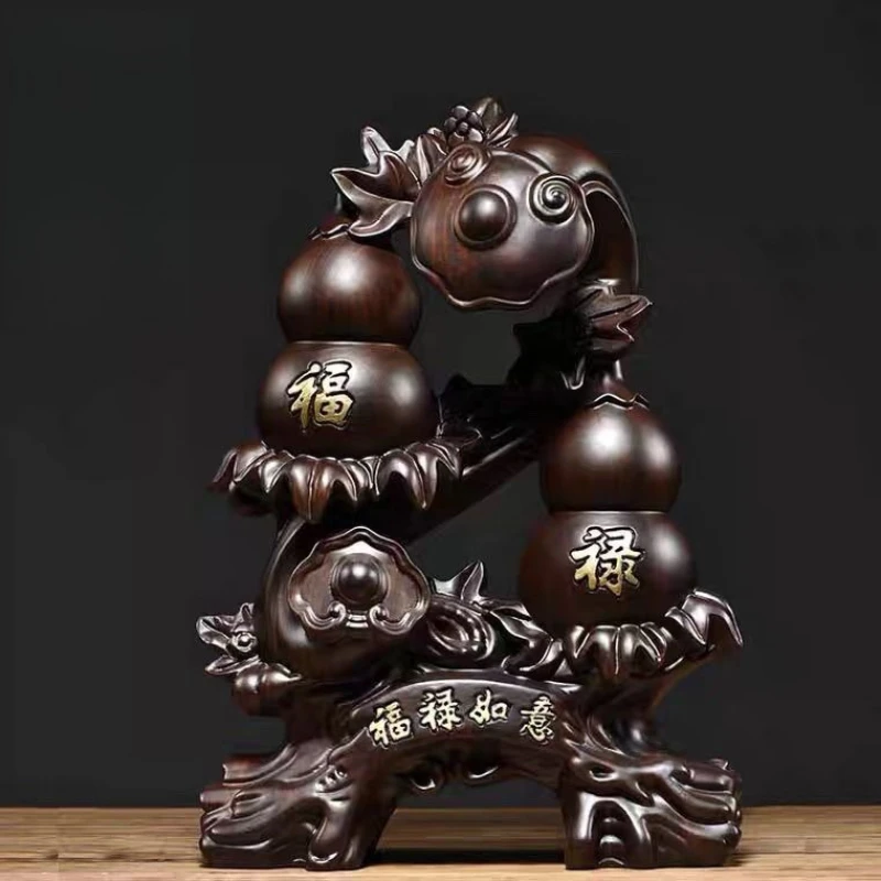 

Ebony Fulu gourd ornament home solid wood living room