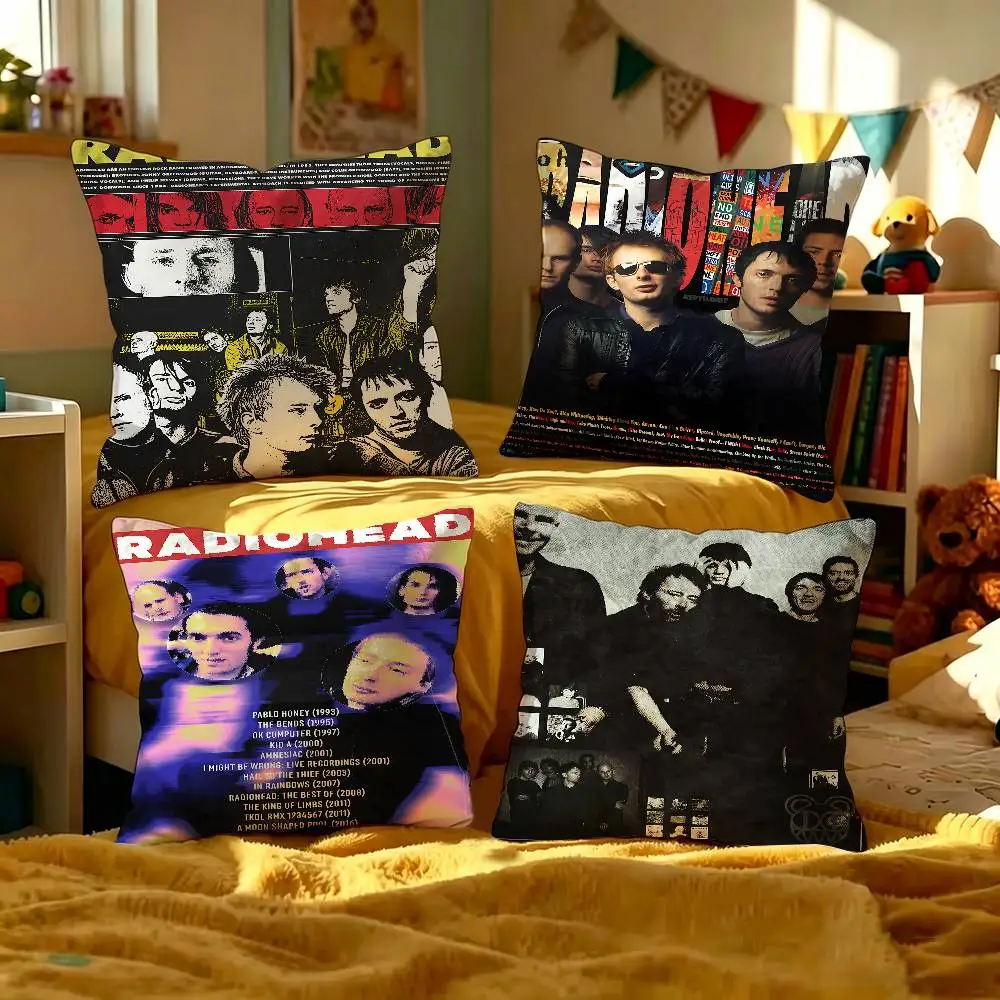 

Rock Band R-Radiohead Pillowcase Toon Gift Cushion Cover Bedroom Home Sofa Chair Seat Decor Pillow Case