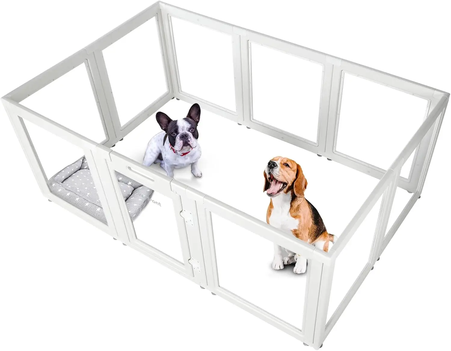 Clear Acrylic Plastic Dog Playpen Indoor,For Puppy Cat Rabbit Ferret Transparent Pet Pen,Easy Assemble Whelping Crate Kennel