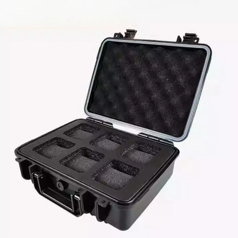 

Portable Watch Box Plastic Large Watches Storage Case Waterproof Safety Watches Organizer Thickened with Sponge Suitcase Box