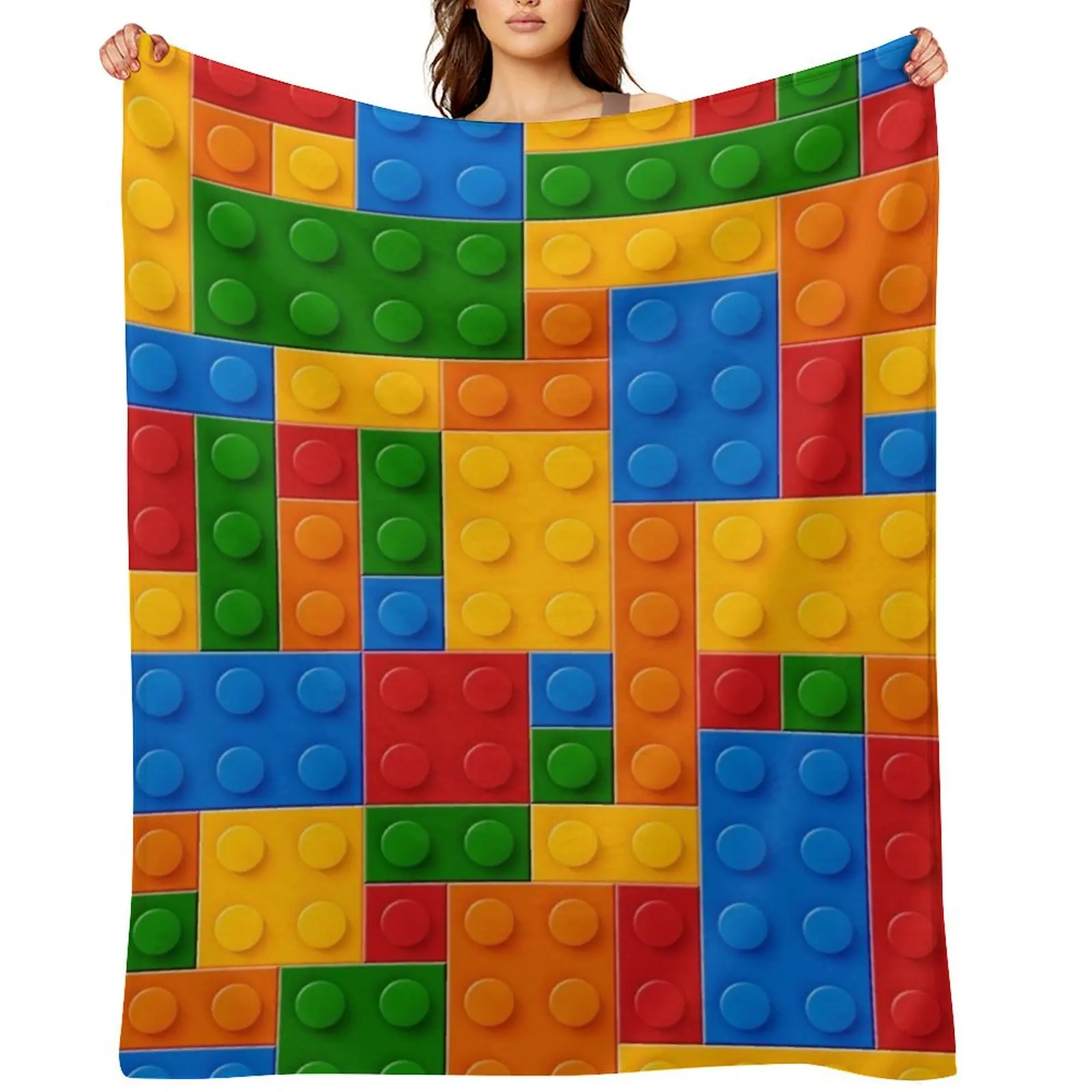 

Plastic Building Blocks Toy Throw Blanket decorative Giant Sofa Baby Bed Blankets