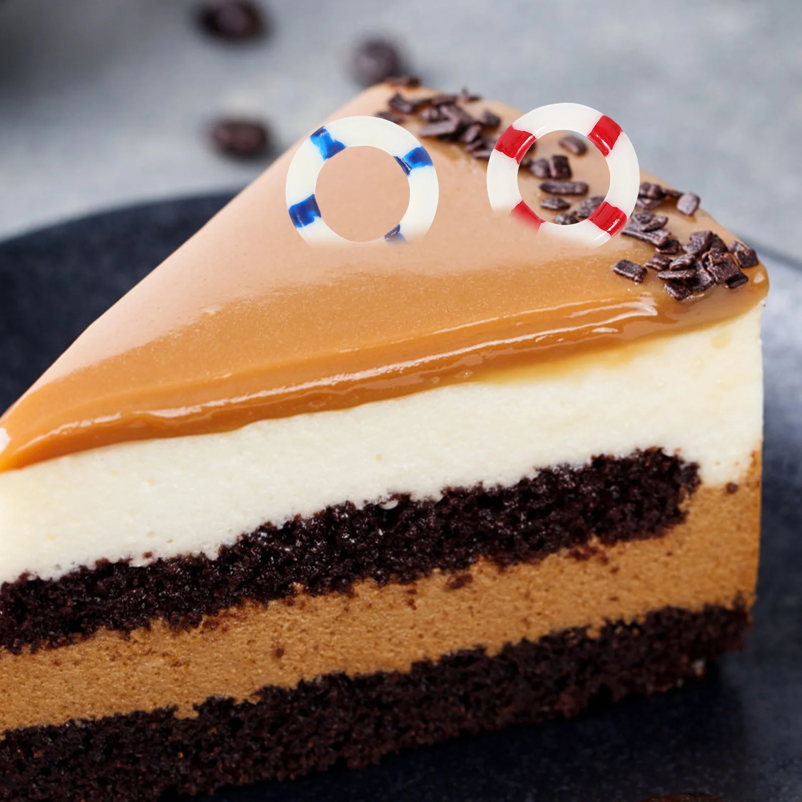 

12Pcs Resin Buoy Decorations Compact Realistic Mediterranean Cake Toppers Suitable Mini Scene Decor