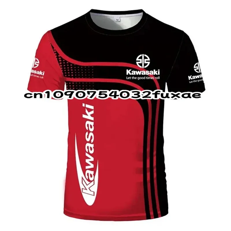 

Мужская футболка Kawasaki Motorcycle Racing с 3D принтом, быстросохнущая одежда, свободная спортивная одежда, повседневная одежда большого размера с коротким рукавом для мужчин