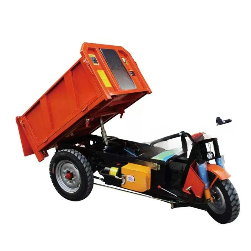 

Electric engineering big cavalry tricycle pulling cargo dump truck site feeding truck handling breeding and pulling manure