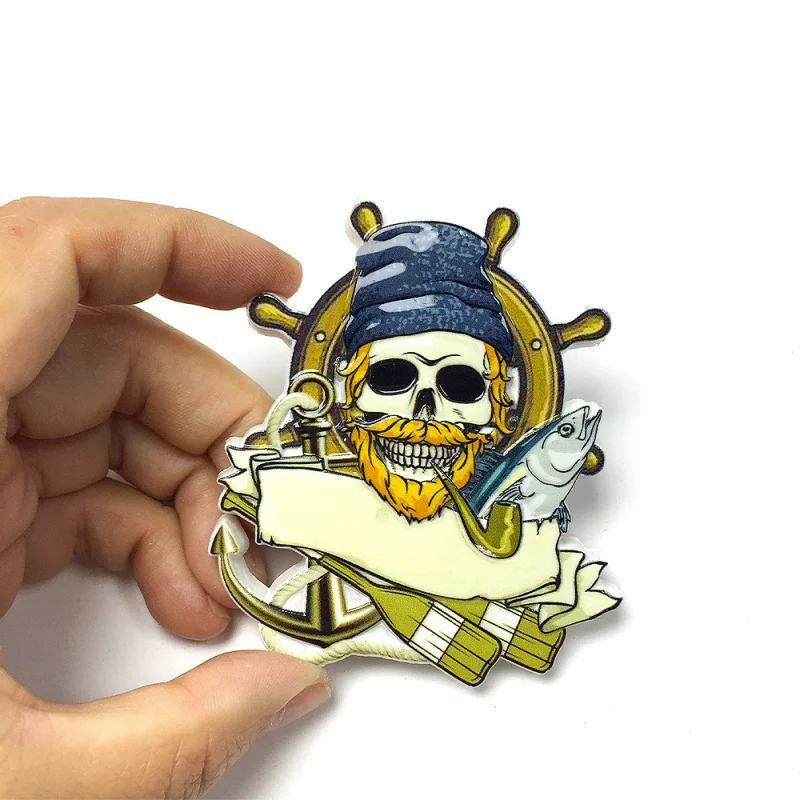

Creative3d3D Painted Skull Pirate Cultural and Creative Magnetic Fridge Magnet Travel Souvenir Home Decoration Gift