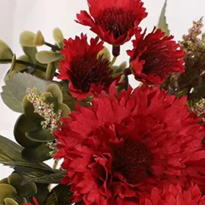 30cm Artificial Sunflower Carnation For Daisy Fake Flowers Plastic Wire Burgundy Pink Orange Blue For Wedding Home For Hotel