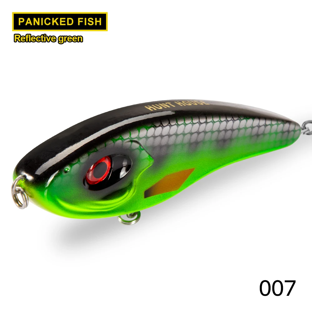 Hunthouse Lauter Ton Jerkbait 115mm/32g 145mm/55g Langsam Sinkende VIB Köder Harte Vibration locken Angelgerät Für Moschus Hecht LW129