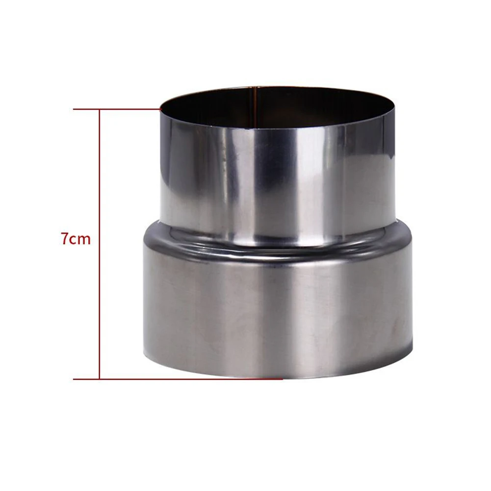 1pc Stove Pipe Extension Reduction Stainless Steel Flue Pipe Reducer Tubing Connector Chimney Adaptor 60/70/80/90/100/110/120mm