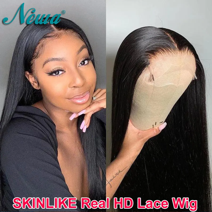 

Newa Hair Straight Glueless HD Lace Closure Wig Ultra Fitted Real HD Lace Pre Plucked Human Hair Lace Front Wig 13x6 Frontal Wig