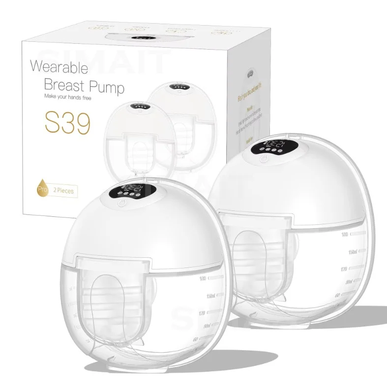 A New Double Breast Pumps 4 Modes 12 Level Portable Hands-Free Silicone Breast Pump S39 Wearables Electric Breast Pumps
