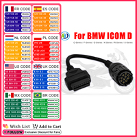 10Pin OBD2 Adapter For BMW Motorcycle For F800GS S1000 R1200GS For ISTA INPA EYES MotoScan Motorcycle Diagnostic Tool Connector