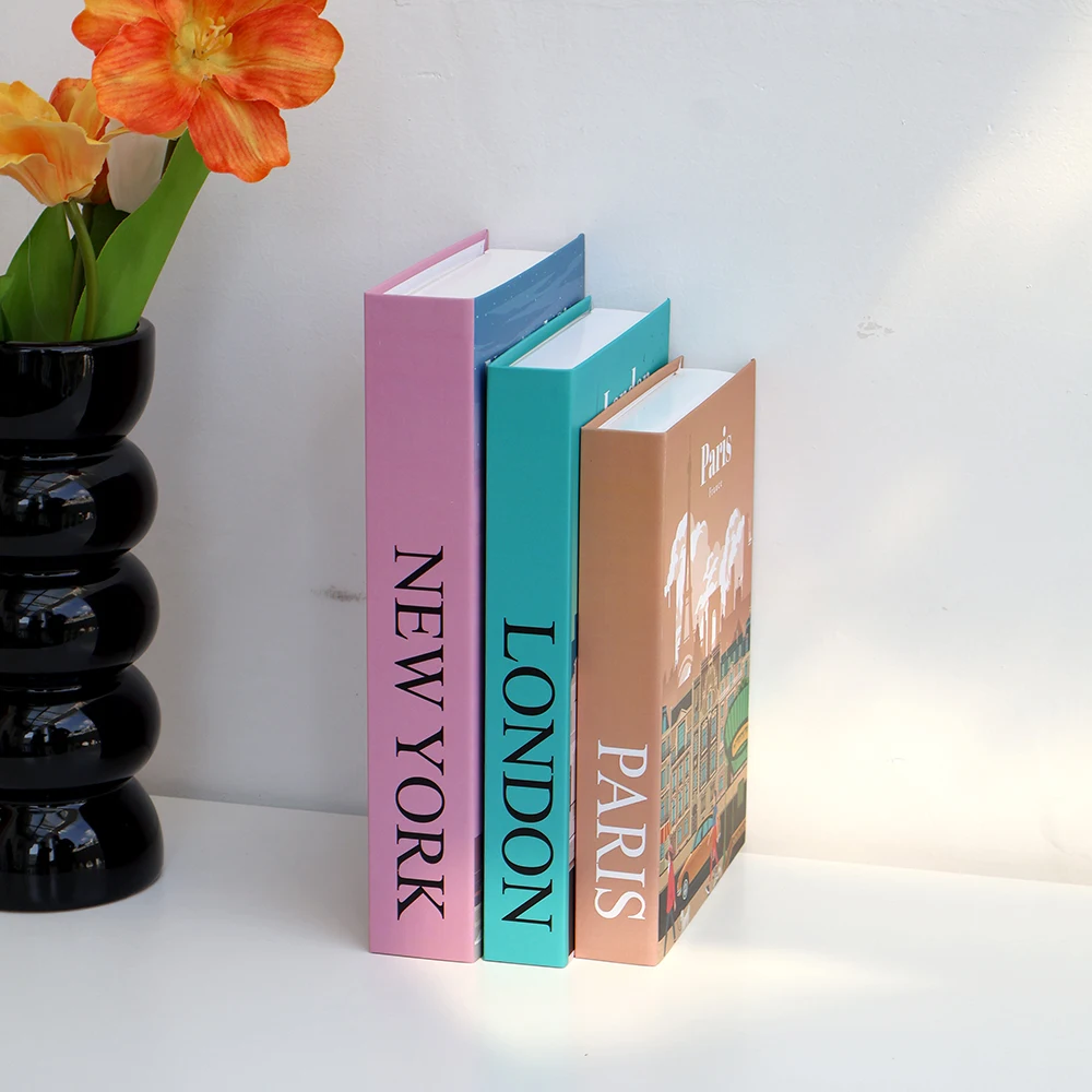 Large Medium And Small 3-piece Set Fake Book Openable Storage Book Box Living Room  Coffee Table Ornaments Club Hotel Decortion