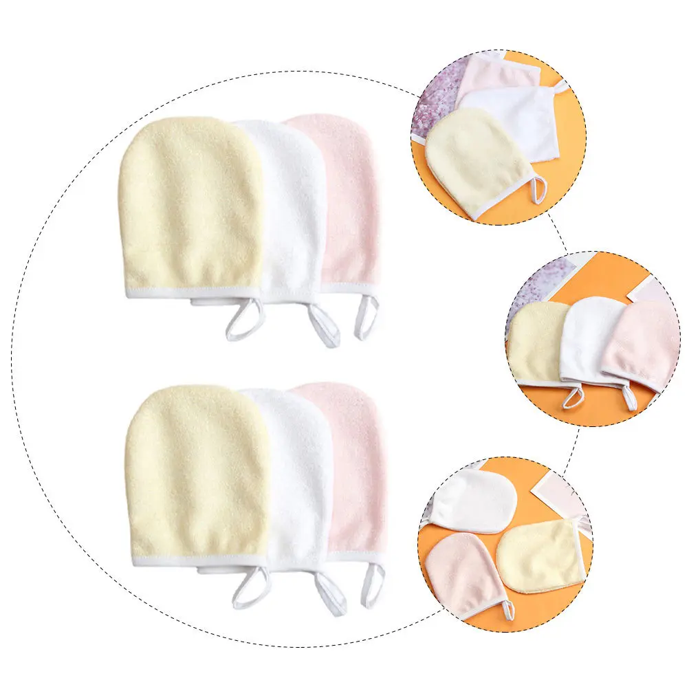 6Pcs Eco Friendly Fiber Makeup Removal Pads for Dry Oily Skin Gift Face Cleaning Pads