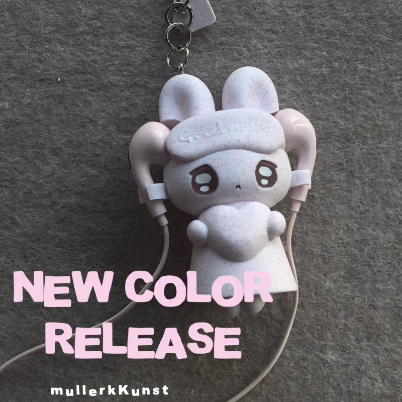 Sunny Rabbit Theme Wired Earphone Storage Pendant Customized 3D Printing Original Handmade Desktop Portable Data Cable Storage