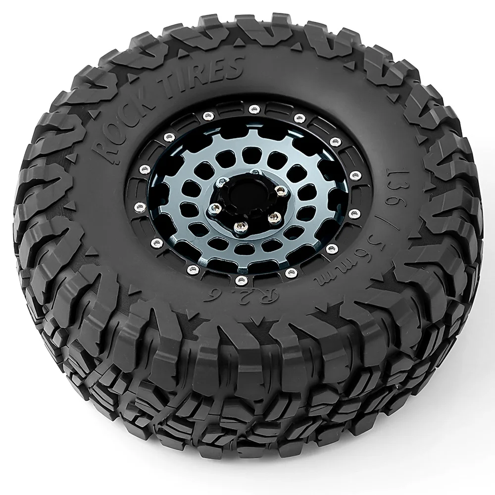 2.6 بوصة معدنية Beadlock عجلة حافة 136 مللي متر المطاط الإطارات الإطارات ل 1/7 1/8 تسلق سيارة CROSSRC MK07 H8h YK4082/83 ترقية الملحقات #4