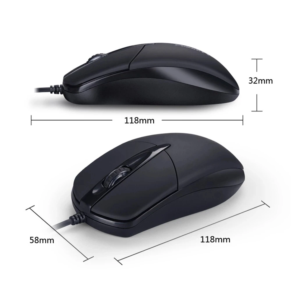 Anmck Mini USB Wired Mouse For Computer Laptops Portable Business Home Office Gaming Mouse USB 1200DPI Optical Mice