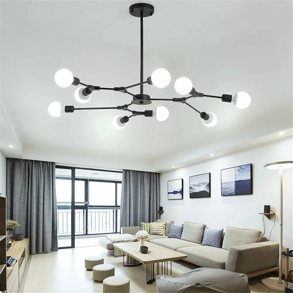 Imagem -04 - Modern Sputnik Candelabro Teto Luminárias Pendant Satélite Ferro Aranha Home Living Decoração da Sala de Jantar 9