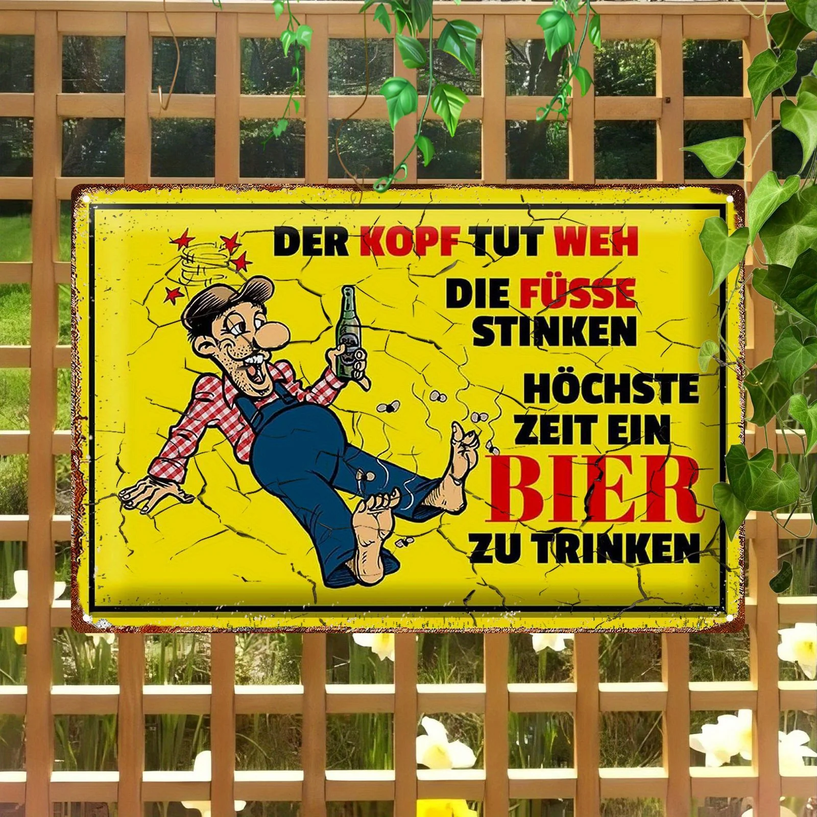 - Vintage German Beer Sign - 