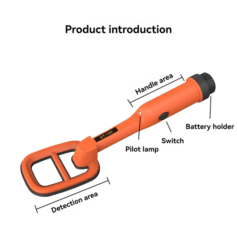 24-Hour Delivery GT120 Handheld Diving Metal Detector Pinpointer Pointer Probe Waterproof Metal Pinpointing 4.2Inch Search Coil