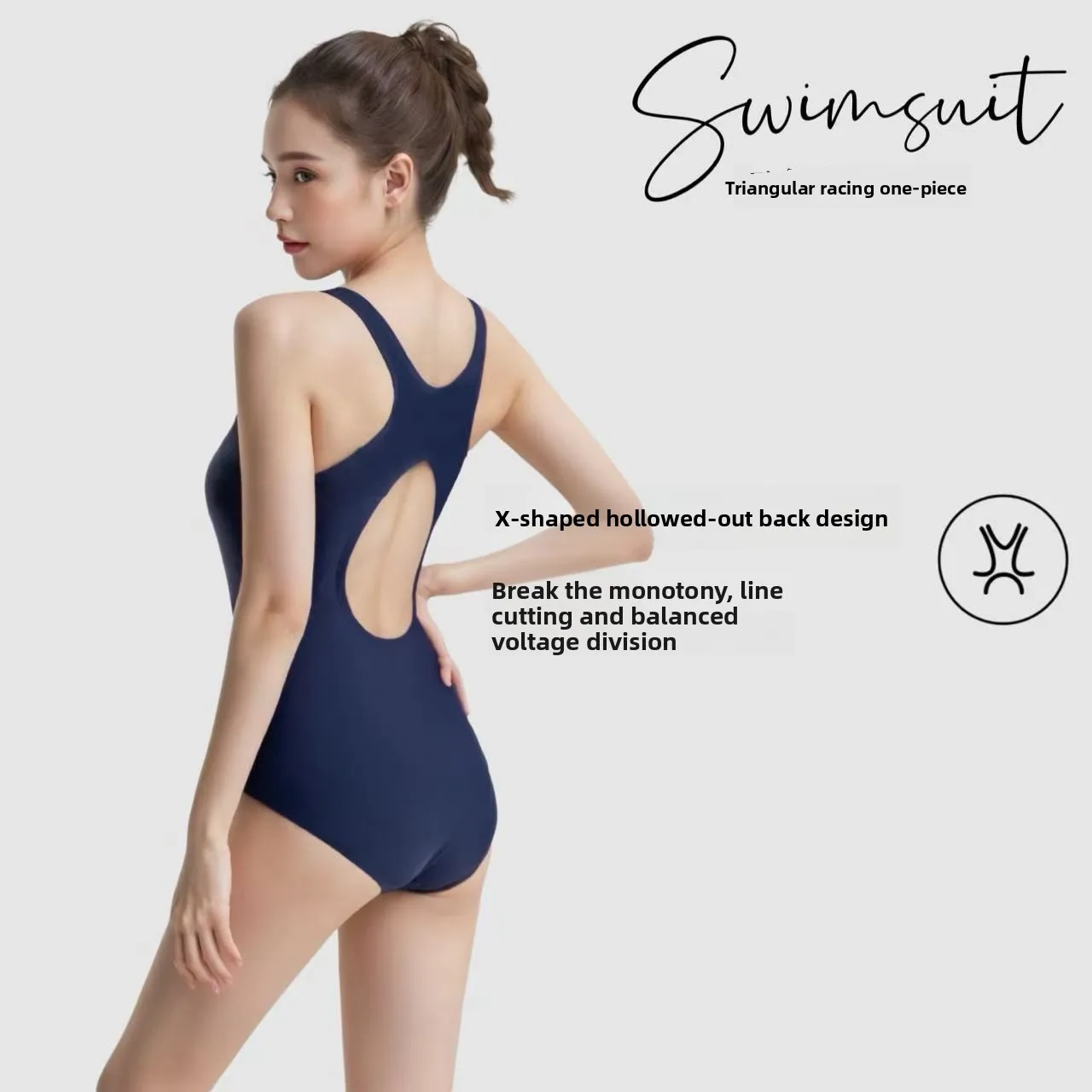 Amber High Elastic Nylon Speed Suit Swimming Costume Women's Large Size Competitive Professional Sports Training with Chest Pad
