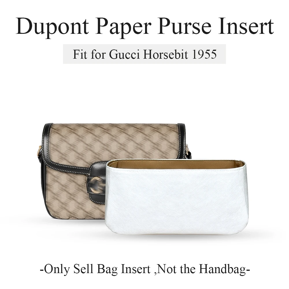 

Dupont Paper Purse Organizer Insert Fit for Gucci Horsebit 1955GG, Slim Mini Bag Organizer Insert Lightweight Inner Liner Bag