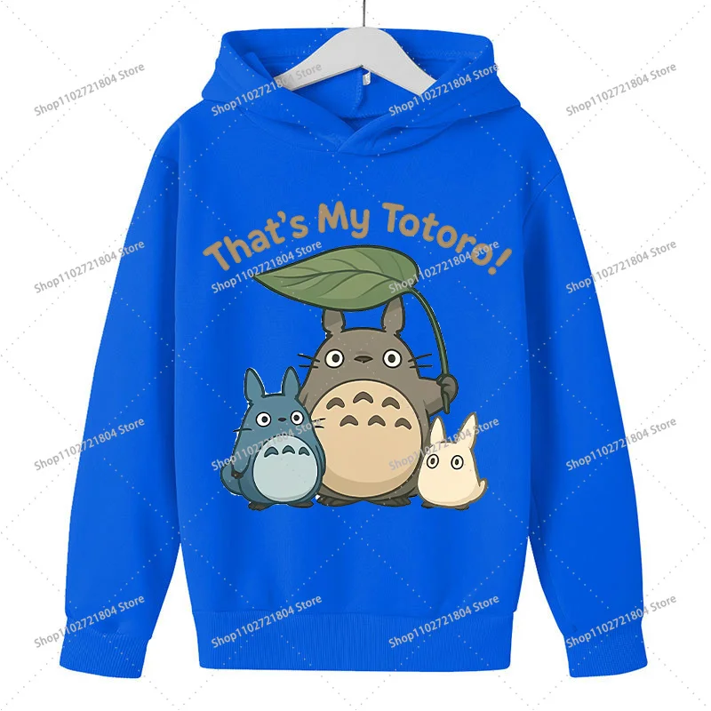 Totoro Hooded Hoodie for Children Anime Cartoon printed Fashion Sweatshirt Boys Girls Autumn Hip Hop Hoodies Kids Clothes gifts