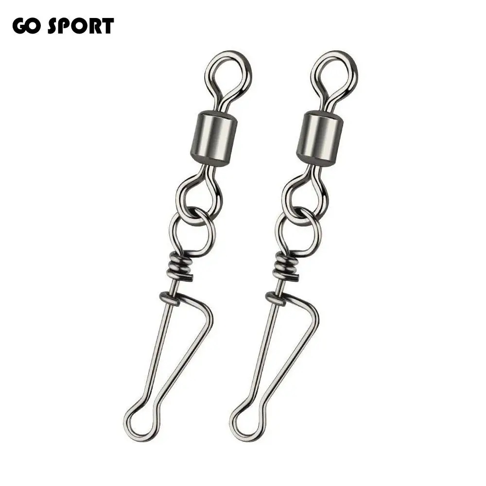 

10pcs With Lock Fishing Rolling Swivel 8-Shape Connect Ring Swivel Rolling Connector Strong Tensile Force