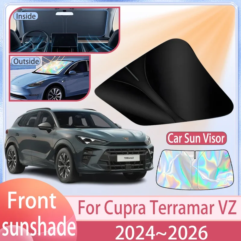 

Car Front Windshield Sunshade For Cupra Terramar VZ 2024 2025 2026 Windshield Sunshade Cover Anti UV Protection Accessories